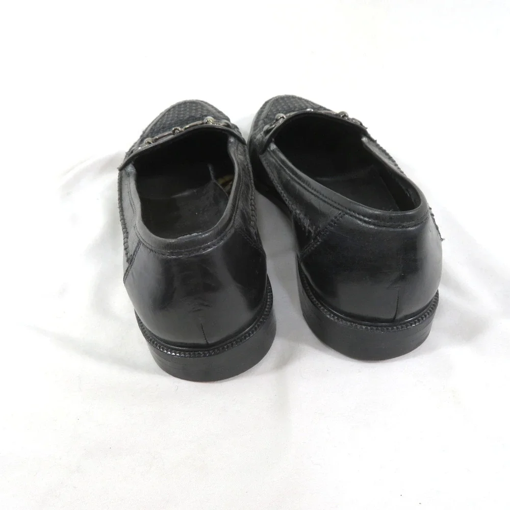 Stanley Blacker Made in Italy Black Loafers Sz 9.5 M